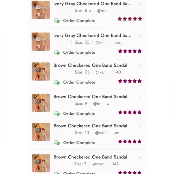 Ivory Gray Checkered One Band Sandal - Picture 5 of 6